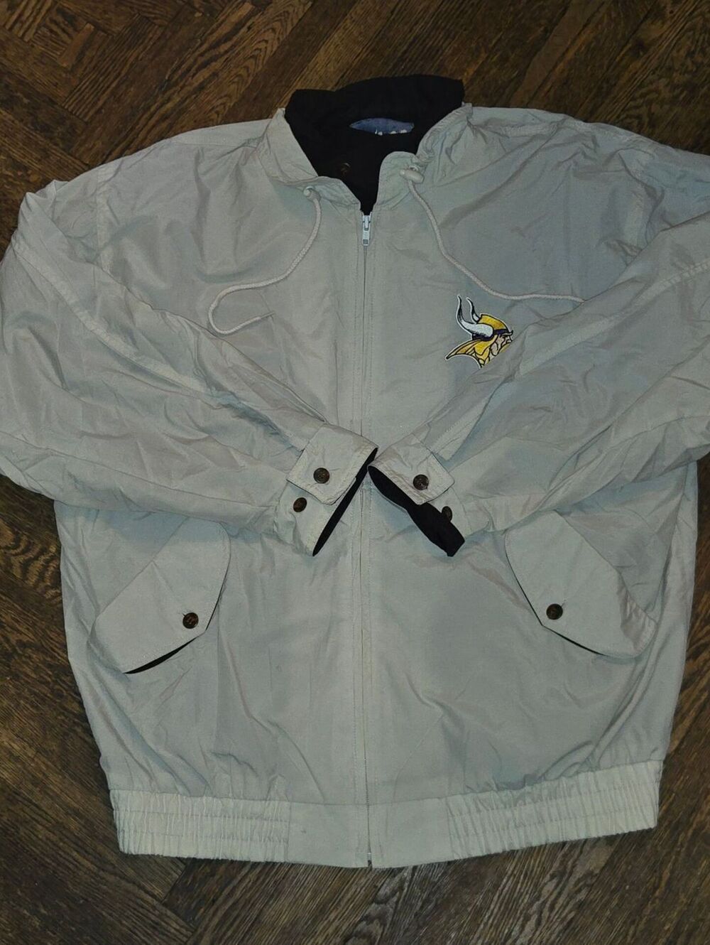 Vintage Minnesota Vikings Nylon Jacket Men's Large Lee Sport y2k